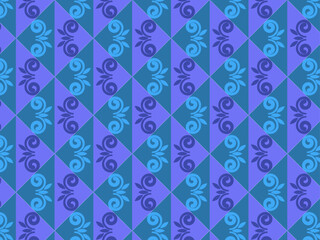 Abstract vintage blue color geometric background pattern