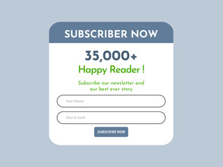 Newsletter subscriptions from concept vector templates design 