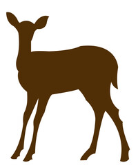 Reindeer Christmas clip art design on plain white transparent isolated background for card, shirt, hoodie, sweatshirt, apparel, card, tag, mug, icon, poster or badge