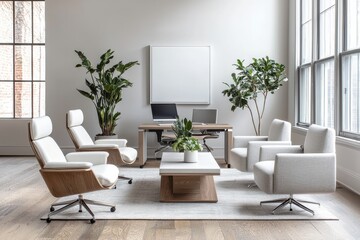 Fototapeta premium Enhancing collaboration modern office design creative spaces functionality productivity innovative concepts