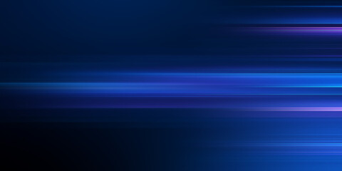 Luminous blue lines speed. Neon color glowing lines background, high-speed light trails effect. Futuristic dynamic motion technology
