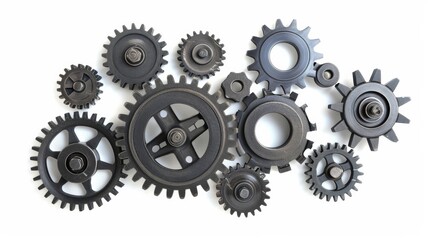 A series of interconnected gears working together in harmony, symbolizing the principles of DIVERSITY EQUITY and INCLUSIONDynamically arranged against a clean