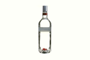 Transparent bottle under the lid as a mokup.