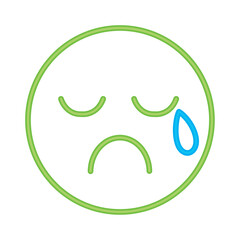 neon emoji cry expression