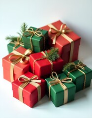 Obraz premium a group of wrapped presents