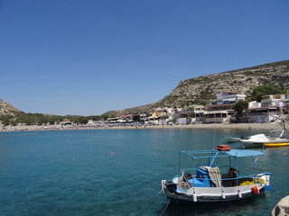 Grèce, la Crète, ville de Matala 