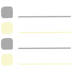 Fototapeta premium List and checklist icon vector illustration. Aesthetic list menu. Organic list menu.