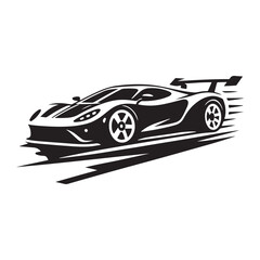 Sleek and Stylish Car Silhouette Vector Icon – Perfect for Automotive Logos, Branding, and Digital Media Projects