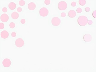 Pastel pink circles on a white background, delicate patterns, monochromatic scheme