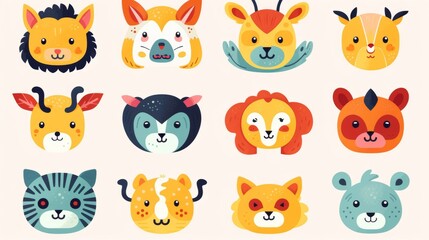 Naklejka premium set of animals
