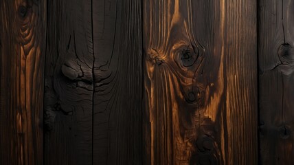 Dark brown wood texture, rustic wooden planks background.