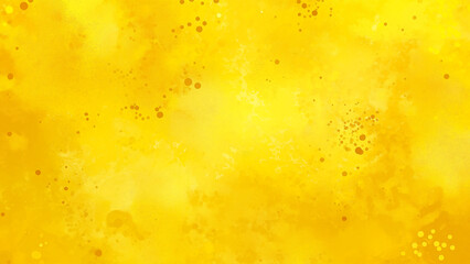 Hand-painted watercolor background, yellow color, low saturation, cloud texture, soft light and shadow effect, scattered ink stains.