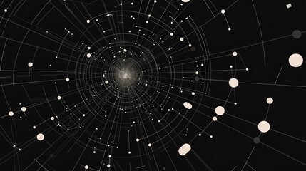 Fototapeta premium Elegant Spider Web Design in Nature with Dew and Light Patterns