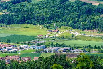 Zurich suburbs, swiss villages overlook from Uetliberg