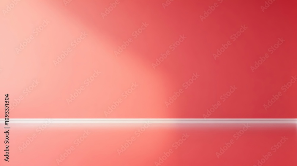 Poster abstract red gradient background with soft lighting and minimalistic design elements.