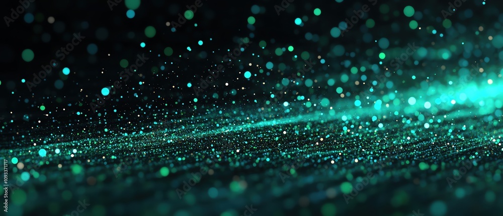 Aufkleber Abstract visual of glowing particles creating a dynamic and vibrant background effect.