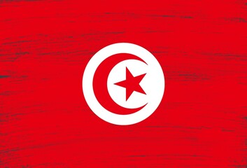 tunisia flag background with paint strokes