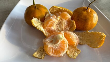 fresh tangerine tropical fruit citric