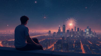 Festive Christmas Eve and New Year's Countdown Celebration Scenes