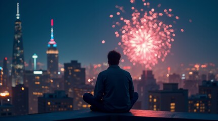 Fototapeta premium Festive Christmas Eve and New Year's Countdown Celebration Scenes