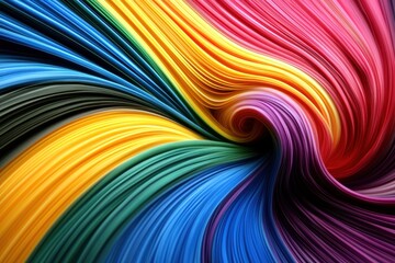 Naklejka premium A vibrant swirl of colors flows together, creating a dynamic and engaging visual with smooth gradients and a sense of movement.