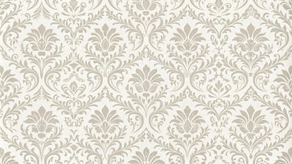 Damask seamless wallpaper background, luxurious fabric texture, refined design