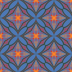 seamless pattern with white flowers	