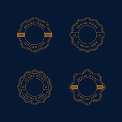 logo badge design template with the text editable for clothing, sport and apparel