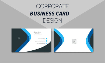 modern and simple business card design modern presentation card with company logo vector business card template visiting card for business and personal use vector illustration design
