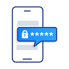 Obraz premium Enter Mobile Number Icon – Mobile Phone with Keypad, Representing Contact Input and User Information