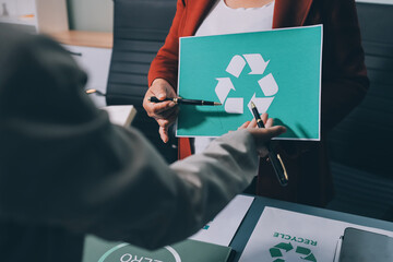 Carbon offset price report CO2 emission. Future growth Net zero waste in ESG ethical SME office...