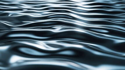 Abstract close-up of shimmering waves on a reflective surface, creating a tranquil and modern atmosphere.