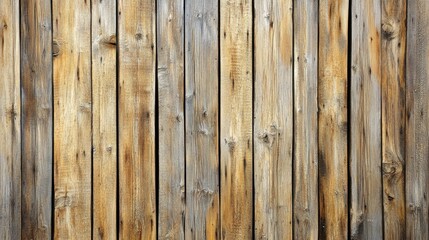 Naklejka premium A rustic wooden wall featuring a blend of light and dark tones, showcasing the texture and natural imperfections of the wood.