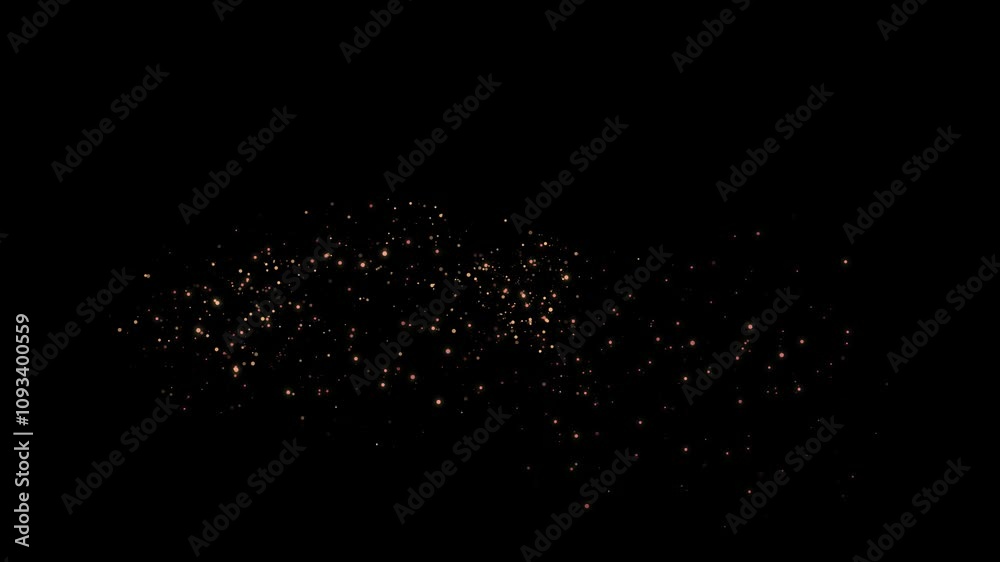 Wall mural golden magic light effect curve trail and golden sparkles magic comet sparkling bokeh shimmering lig