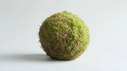 Propagation ball made of sphagnum moss designed for air layering to encourage root growth in indoor plants