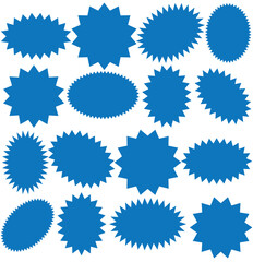 Star burst sticker vector set. Stars collection. Star icons. Starburst flower sale badge