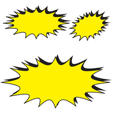 Set sunburst badges. Set of vector starburst, sunburst badges. Simple flat style vintage labels, stickers. Collection star label.