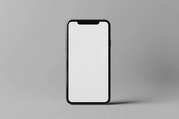 Modern Smartphone Displaying Blank White Screen