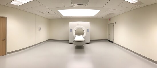 Modern CT Scan Room: Sterile, Efficient Healthcare Technology