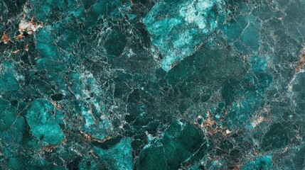 Obraz premium Dark green and blue turquoise stone texture with intricate patterns, perfect for creating visually appealing banners with space for text.