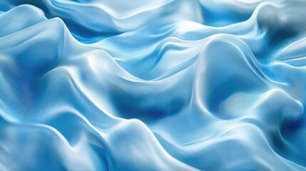 Obraz premium Textured abstract waves in shades of blue, resembling flowing water, ideal for contemporary art displays and modern interior design themes.