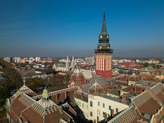 Fototapeta premium Subotica panorama, Serbia - aerial view