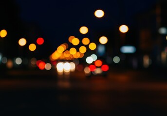 Fototapeta premium Blurred City Lights at Night