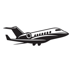 Luxury Jet Silhouette Icon - Exclusive Vector Design