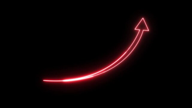 Neon Down to up arrow direction animation.