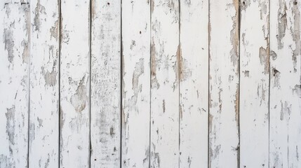 Weathered wooden backdrop with white distressed paint showcasing a rustic look, perfect for text overlay or artistic displays.
