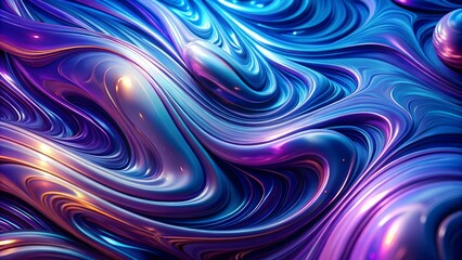 Abstract liquid texture with vibrant blue and purple gradients