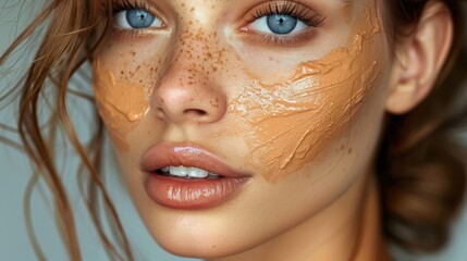 Glow and rejuvenate with a natural face mask enhancing radiant beauty and youthful skin. Generative AI