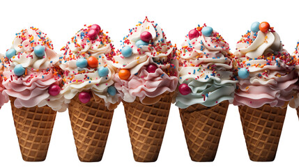 A festive cone filled with colorful confetti, perfect for weddings, parties, or surprises, isolated on transparent background.