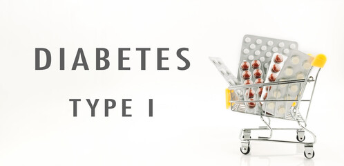 Cart full of diabetes type 1 pills